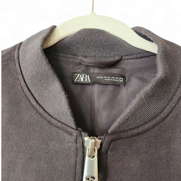 Zara faux suede jacket men's XL comfortable fall winter warm basic - Picture 6 of 9